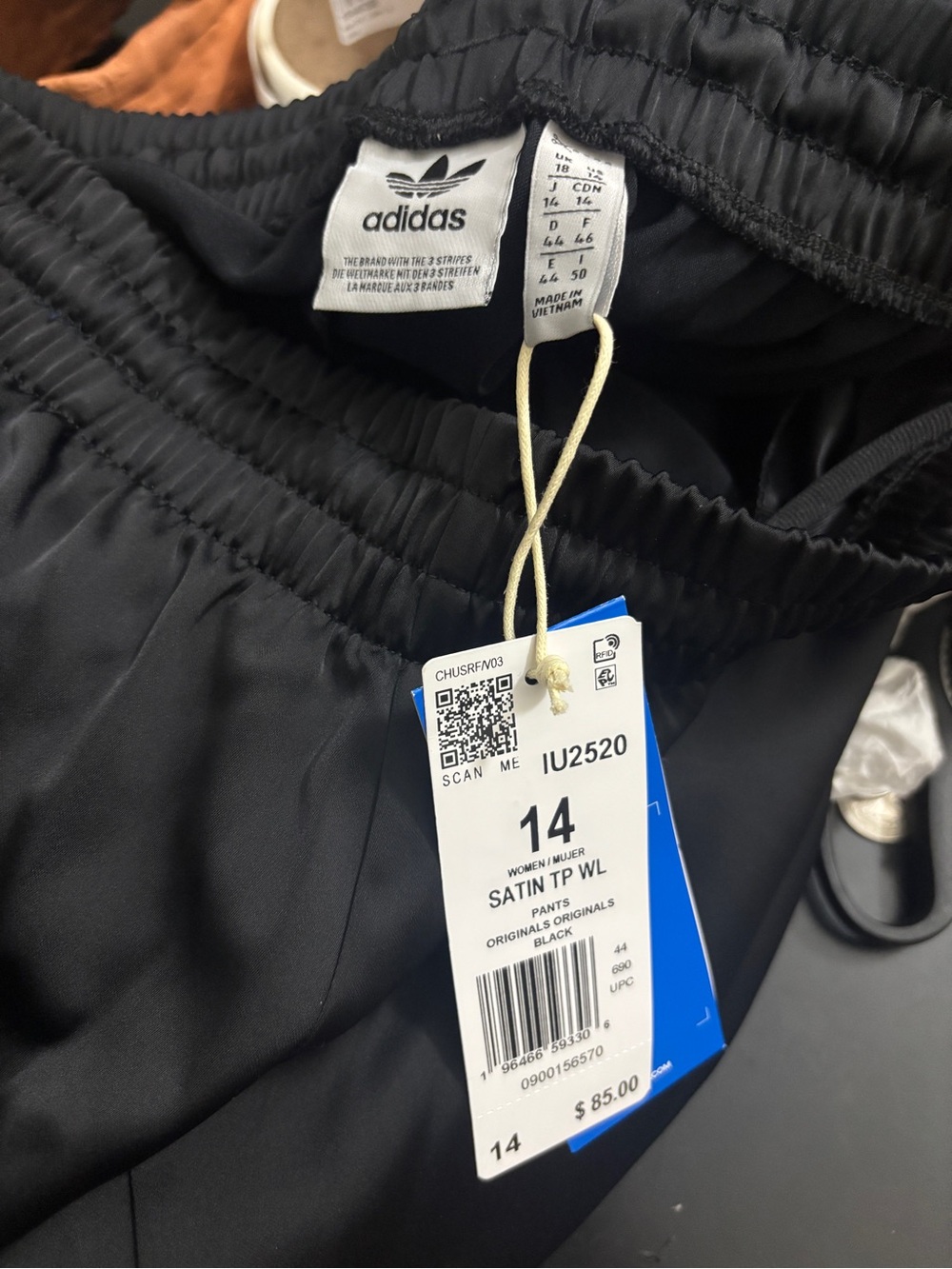 ADIDAS Adicolor Satin Wide Leg Track Pants - Picture 5 of 5